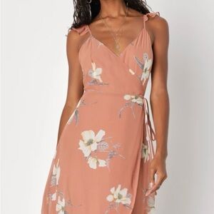 NWT Lulu’s wrap cocktail high-low dress